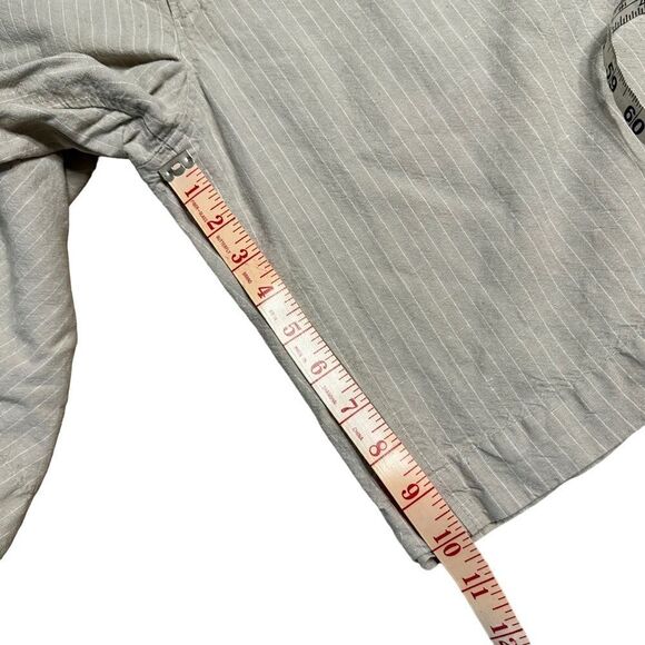 Banana Republic beige striped flat front linen blend shorts size waist 34” - Picture 7 of 8